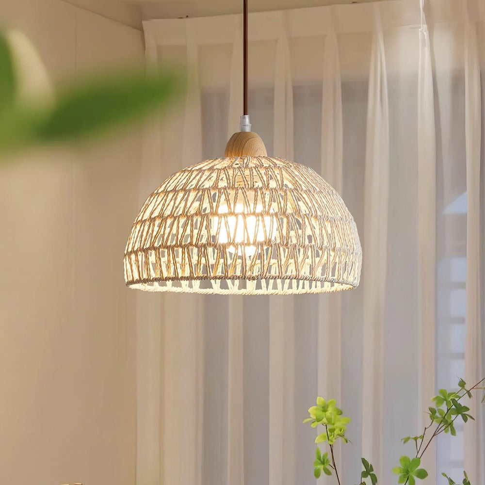 Rattan Arch Swag Pendant Lamp