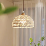Rattan Arch Swag Pendant Lamp