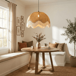 Rattan Dome Fringe Pendant Lamp