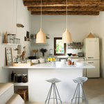 Rattan Bell Pendant Light