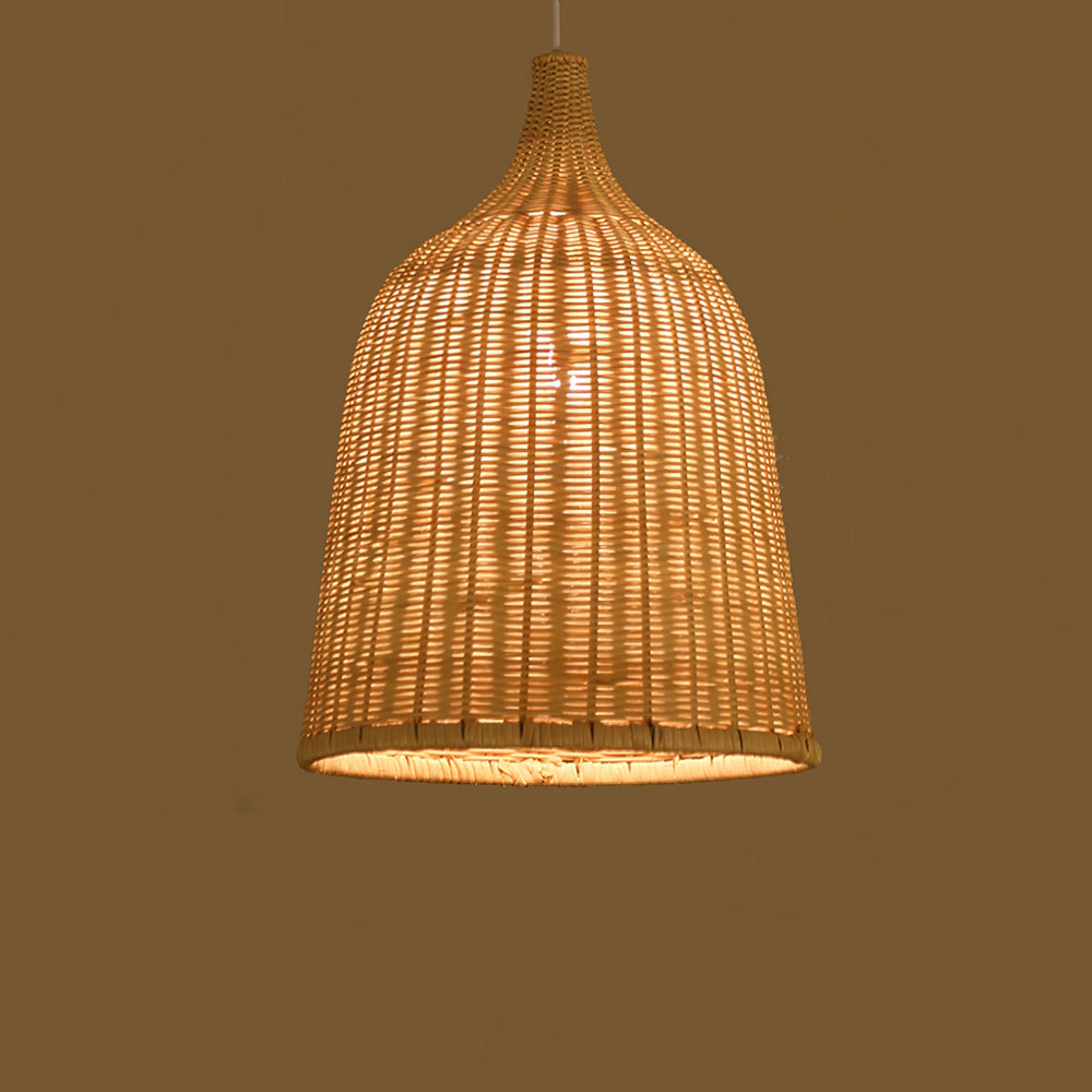 Rattan Bell Pendant Light