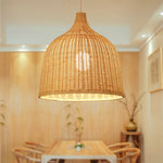 Rattan Bell Pendant Light