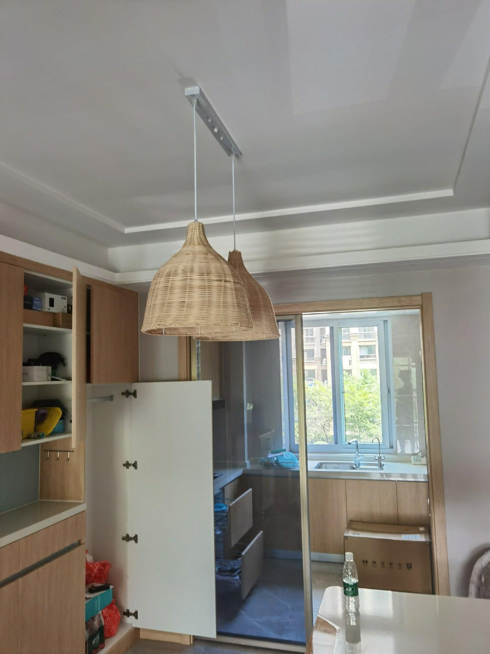 Rattan Bell Pendant Light