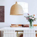 Rattan Bell Pendant Light