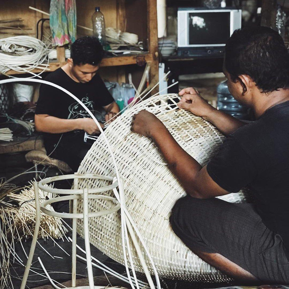 Rattan Bell Pendant Light