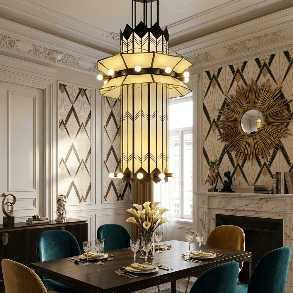 Rayonne Art Deco Pendant Chandelier