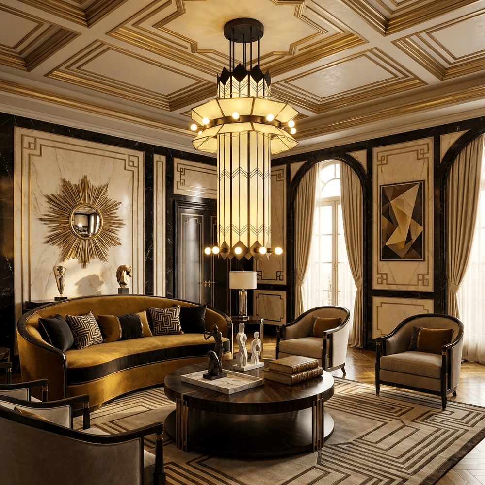 Rayonne Art Deco Pendant Chandelier