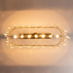 Icicle Rectangular Glass Chandelier – Cascading Crystal Rods