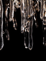 Icicle Rectangular Glass Chandelier – Cascading Crystal Rods