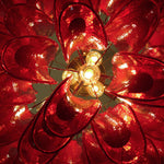 Red Glass Petals Chandelier