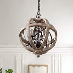 Retro Globe Weathered Chandelier