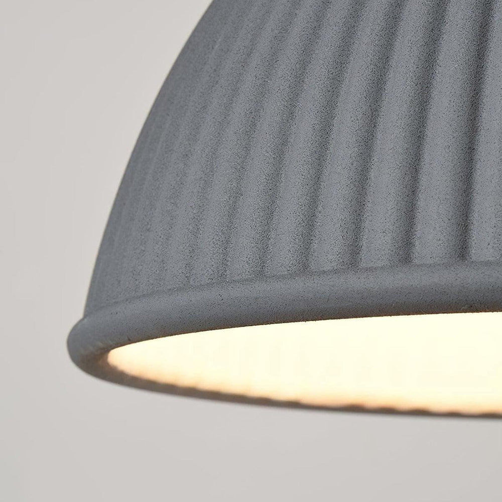 Ribbed Dome Pendant Light