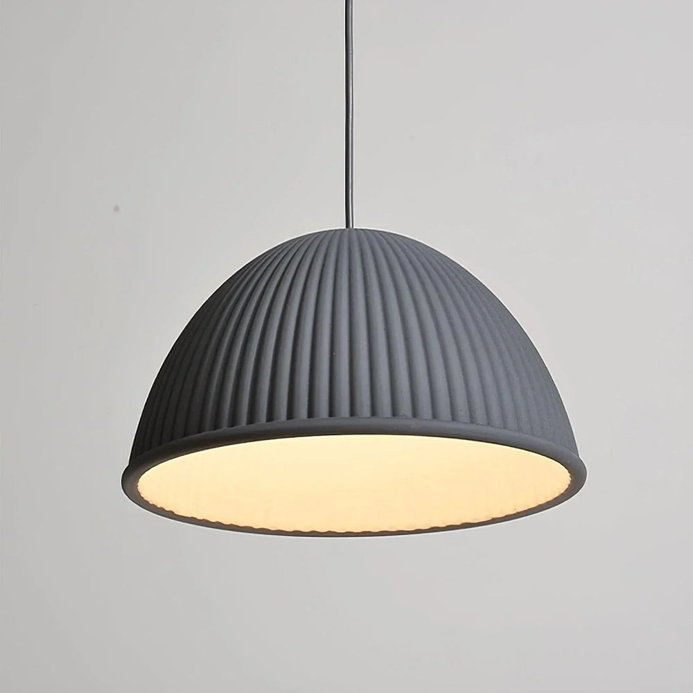 Ribbed Dome Pendant Light