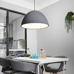 Ribbed Dome Pendant Light