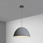 Ribbed Dome Pendant Light