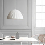 Ribbed Dome Pendant Light