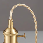 Ribbed Spiral Glass Ceiling Pendant – Polished Brass Dome