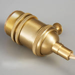 Ribbed Spiral Glass Ceiling Pendant – Polished Brass Dome