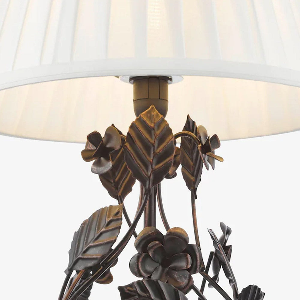 Rosaspina Wrought Iron Rose Table Lamp