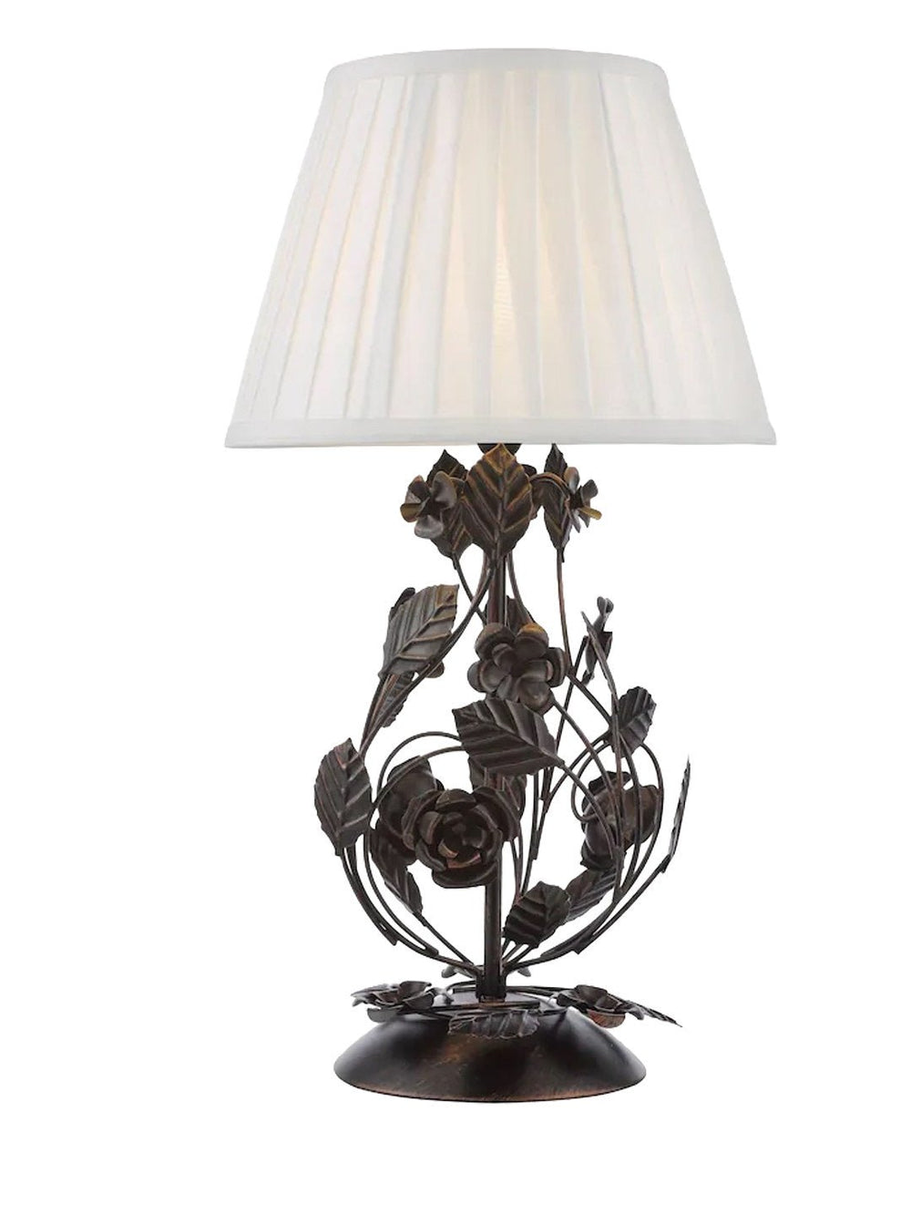 Rosaspina Wrought Iron Rose Table Lamp