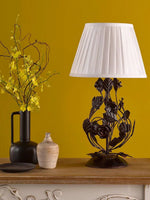 Rosaspina Wrought Iron Rose Table Lamp