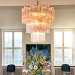 Rose Tubes Glass Chandelier