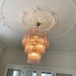 Rose Tubes Glass Chandelier
