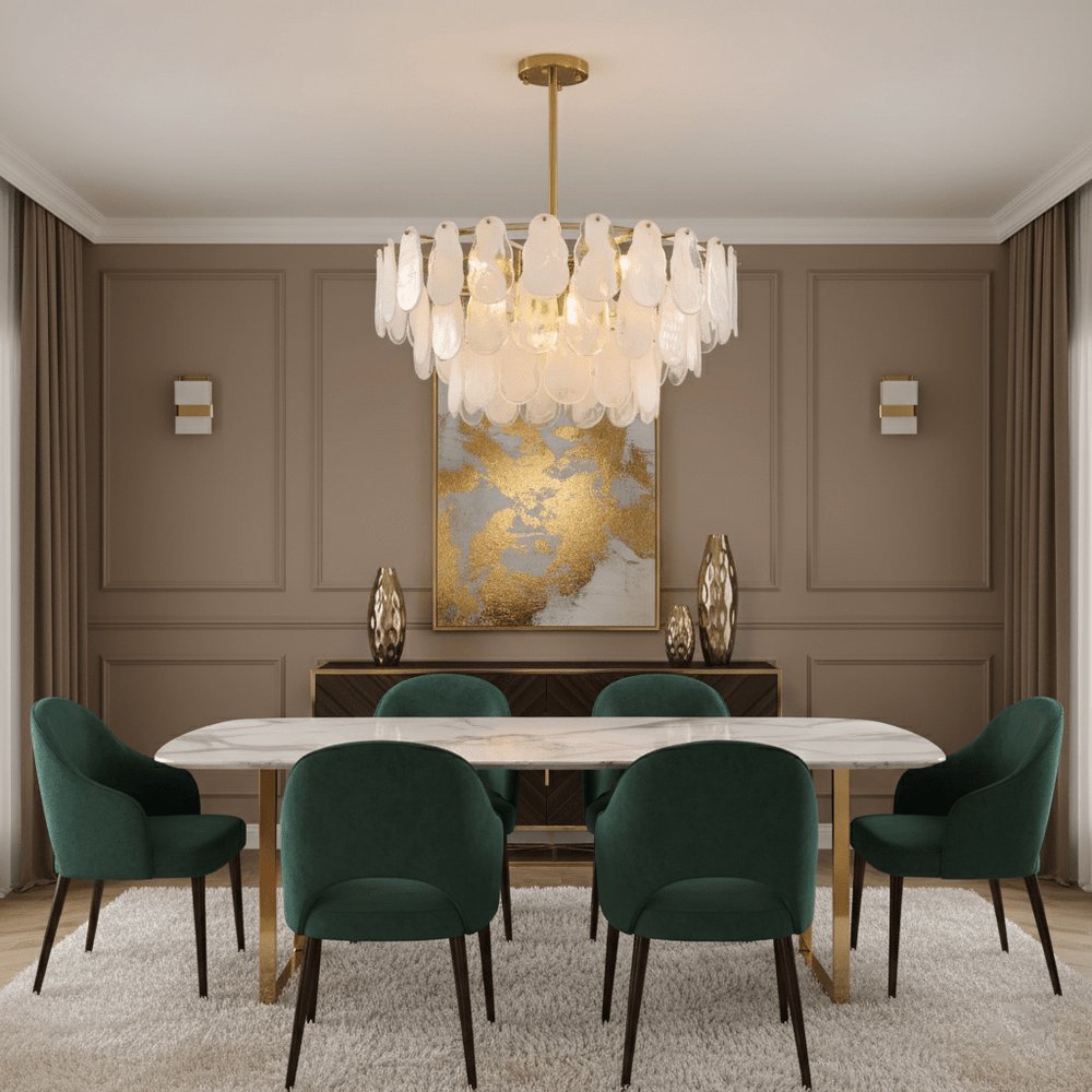 Round Cloud Glass Chandelier