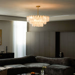Round Cloud Glass Chandelier