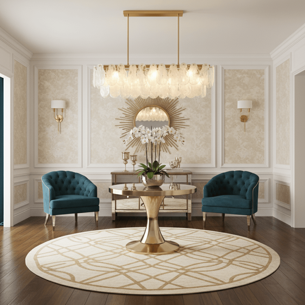 Round Cloud Glass Chandelier