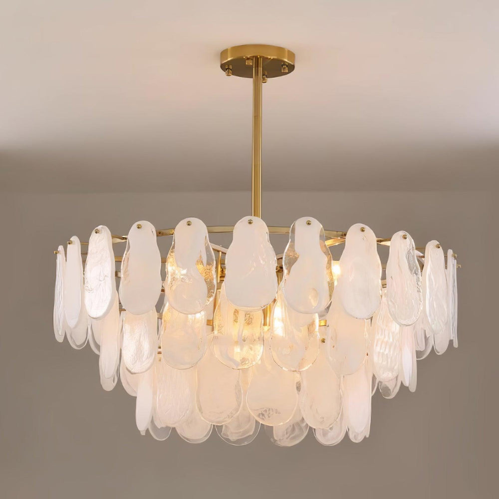 Round Cloud Glass Chandelier