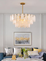 Round Cloud Glass Chandelier