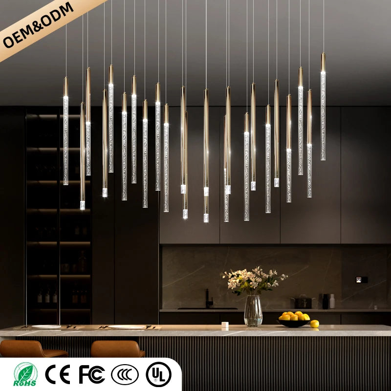 Aero Wave Ribbon Pendelleuchte – Moderne Luxus lineare LED-Esszimmer-Pendelleuchte