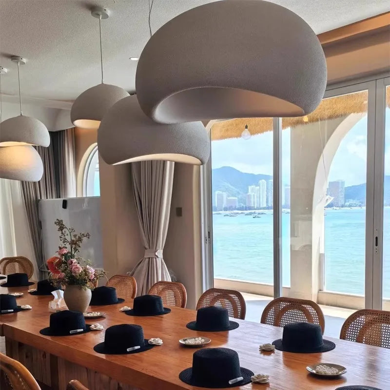 Kira Organic Wabi-Sabi Hanglamp – Minimalistische LED Hanglamp met Getextureerd Travertin-Effect