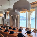 Kira Organic Wabi-Sabi Hanglamp – Minimalistische LED Hanglamp met Getextureerd Travertin-Effect