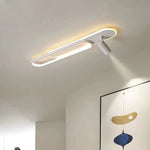 Linea Dual-Zone Track Light – Minimalist LED Long Strip Ceiling Chandelier with Spotlights