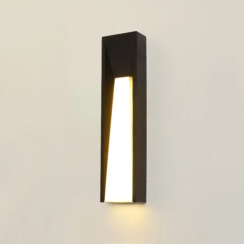 Obsidian Cube Sconce – Modern Luxury LED Architectural Up & Down Outdoor Wall Light