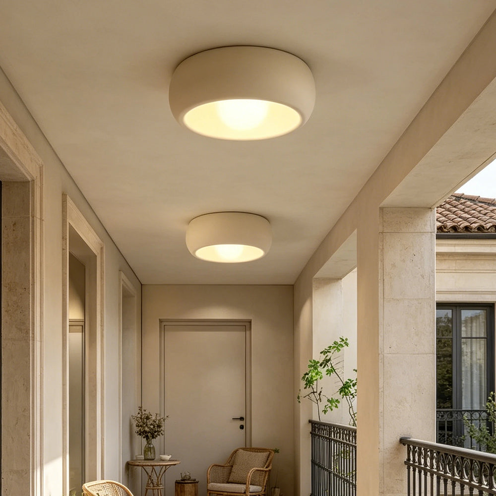 Kora Organic Flush-Mount Light – Wabi-Sabi Textured LED