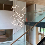 Mikado Kinetic Halo Chandelier – Luxury Avant-Garde Floating Shard LED Pendant