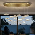 Lumina Drop Cluster Chandelier – Luxury Smoky Glass Multi-Head Dining Room Pendant Light