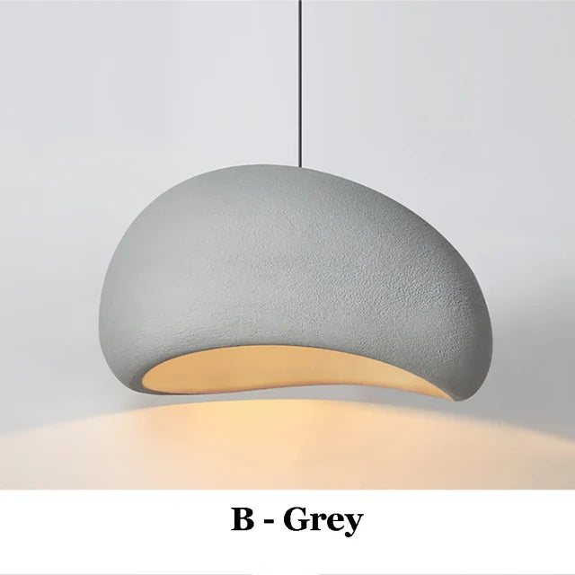 Kira Organic Wabi-Sabi Hanglamp – Minimalistische LED Hanglamp met Getextureerd Travertin-Effect