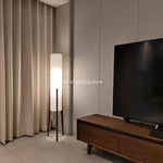Kizuna Walnut Arc Floor Lamp – Japanese Wabi-Sabi Solid