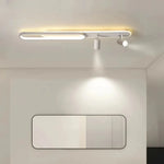 Linea Dual-Zone Track Light – Minimalist LED Long Strip Ceiling Chandelier with Spotlights