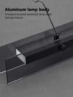 Kanto Linear Chandelier – Nordic Modern Metal Wood-Grain
