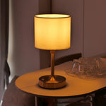 Antoinette Cordless Pleated Lamp – Luxury Rechargeable Fabric E12 Bedside Table Light