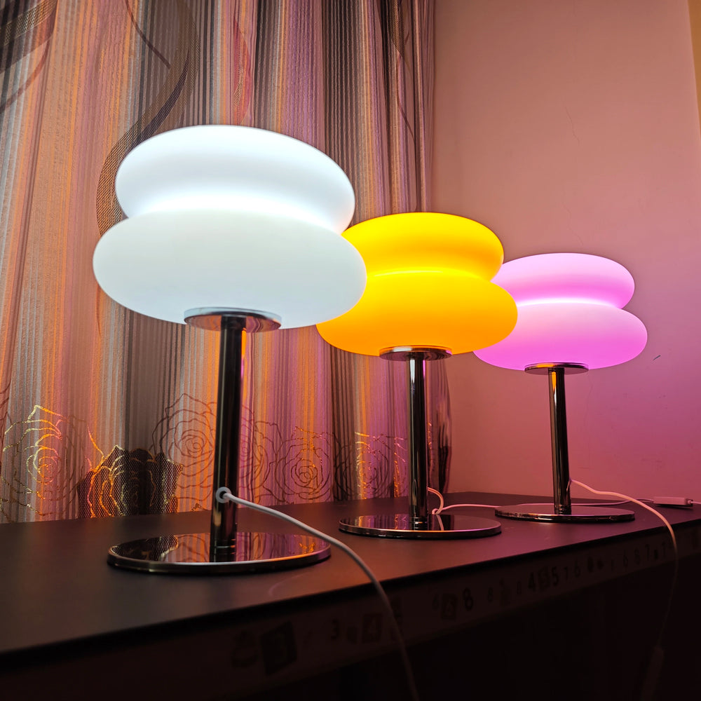 Orbit Space-Age Mushroom Lamp – Retro Translucent Mid-Century LED Acrylic Table Light