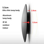 LumaRing Modern Round LED Outdoor Wall Light – Waterproof Exterior Wall Sconce Black
