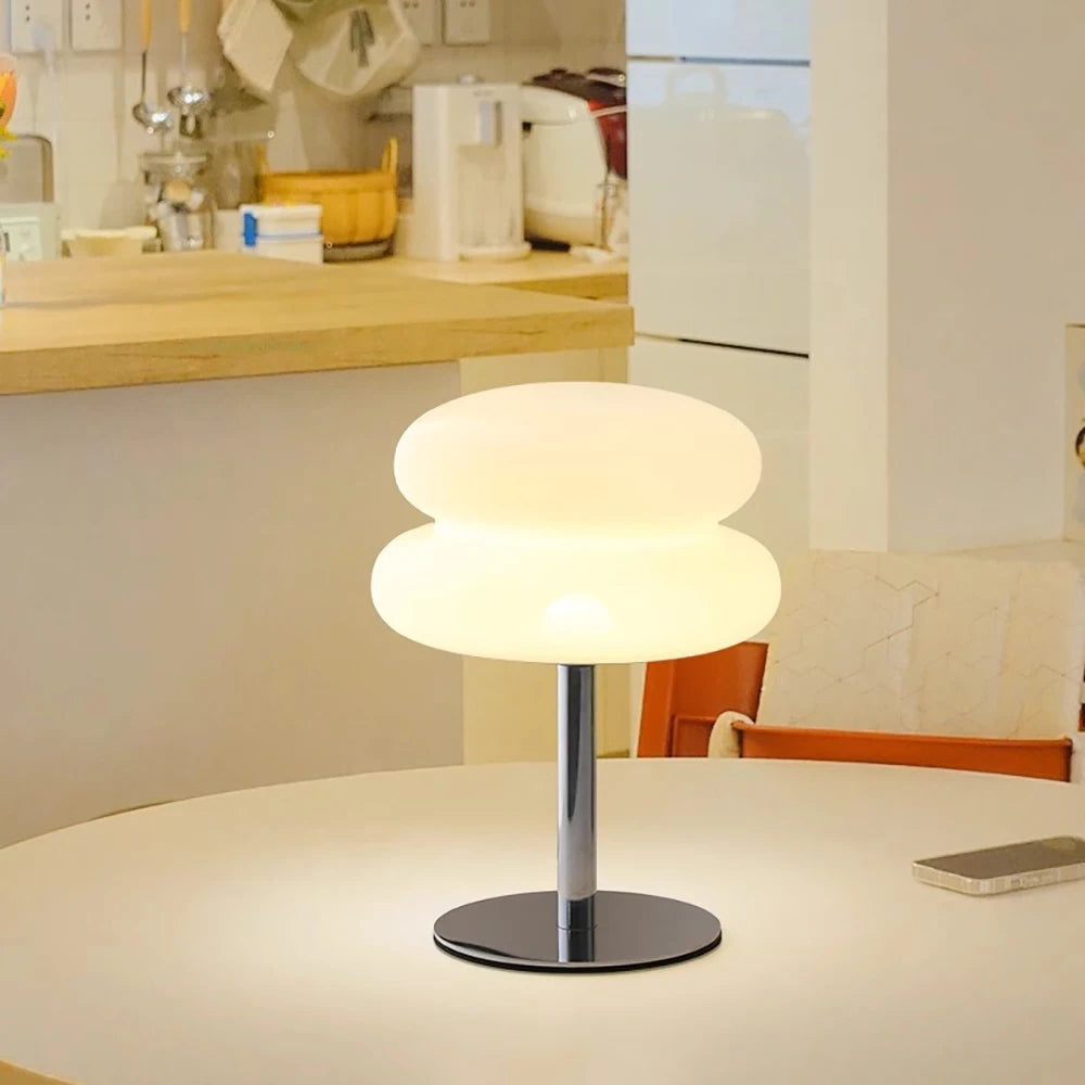 Orbit Space-Age Mushroom Lamp – Retro Translucent Mid-Century LED Acrylic Table Light