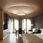 Kumo Pleated Parasol Ceiling Light – Japandi Minimalist Fabric Saucer Semi-Flush Mount