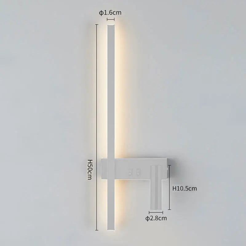 Wall lamp Nordic modern black and white minimalist living